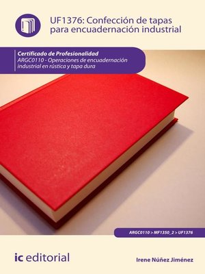 cover image of Confección de tapas para encuadernación industrial. ARGC0110